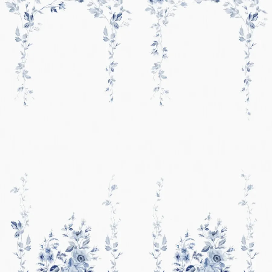 Sandberg Wallpaper Item 647-04 pattern name & color Marieberg Blue from the collection Sandberg Edition.