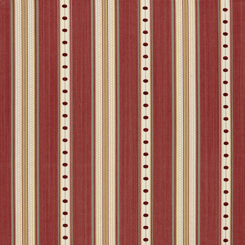 Select 64752 Francesca Stripe Rouge by Schumacher Fabric