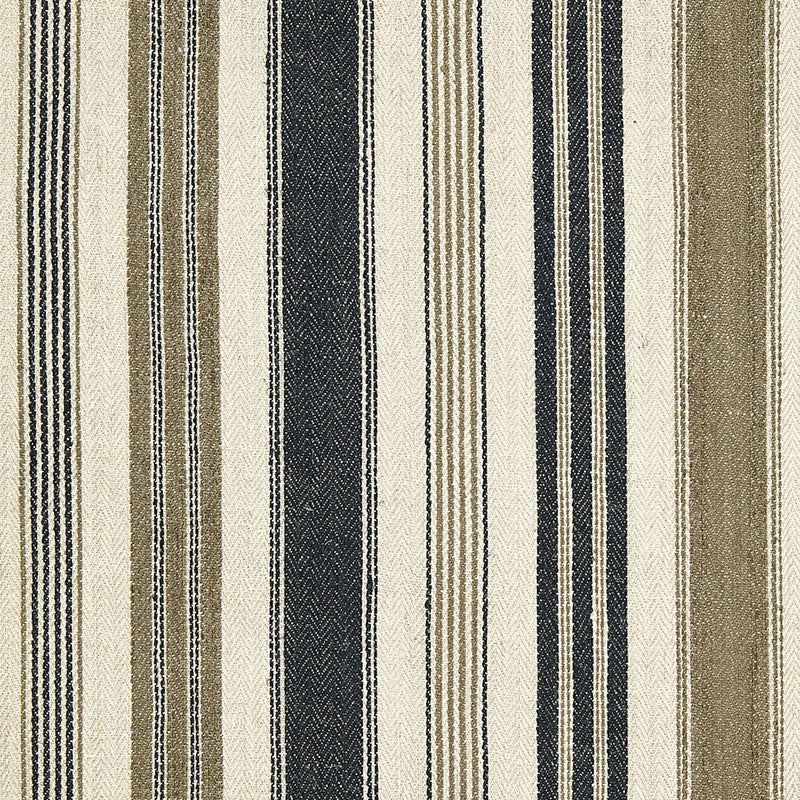 Shop 65172 Montauban Stripe Noir / Tobacco by Schumacher Fabric