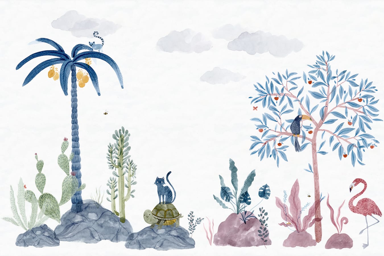 Sandberg Wallpaper pattern name & color Wilton Confetti from the collection Familj II.