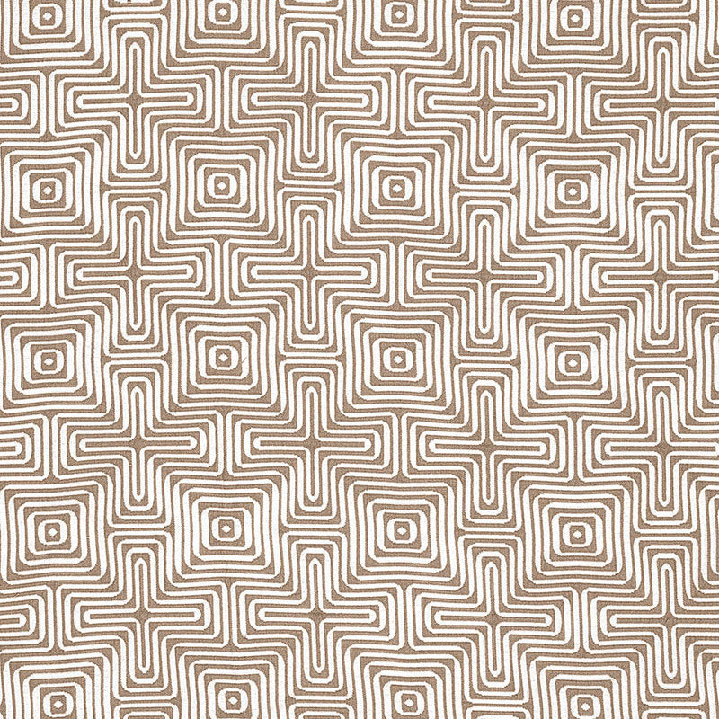 Order 65323 Amazing Maze Sand by Schumacher Fabric