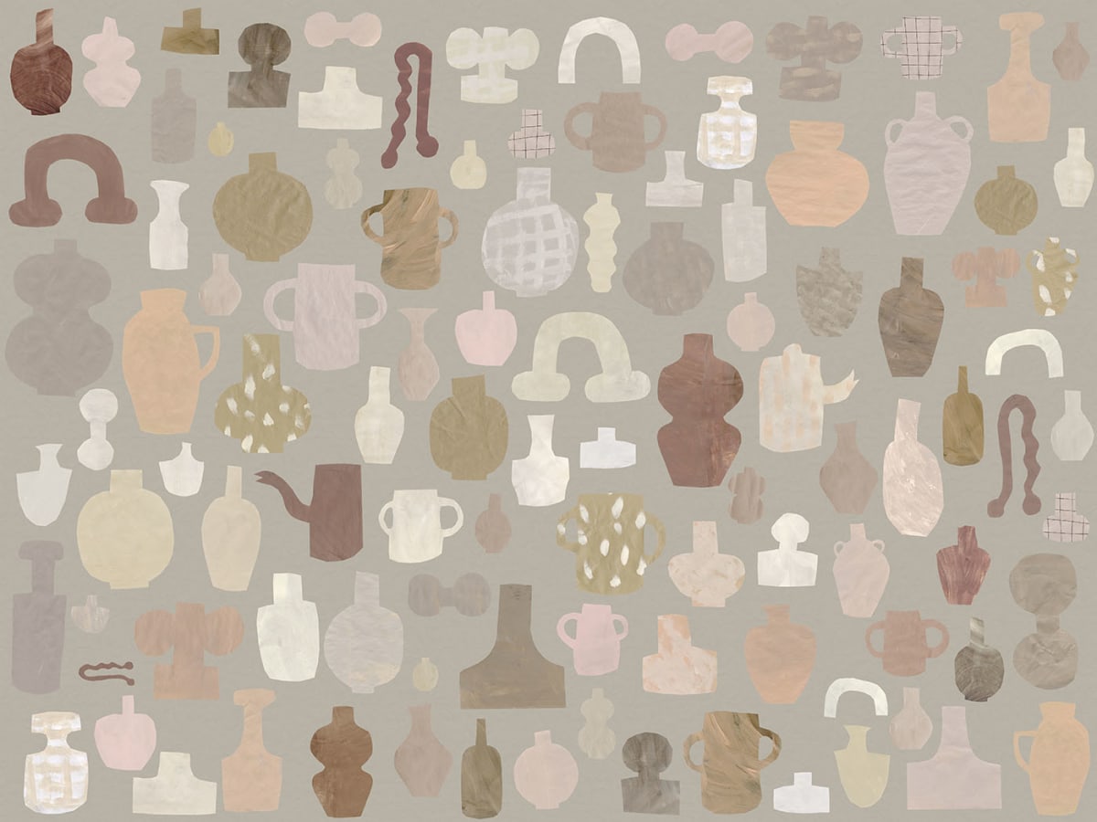 Sandberg Wallpaper pattern name & color Emilia Ilke Clay from the collection Familj II.