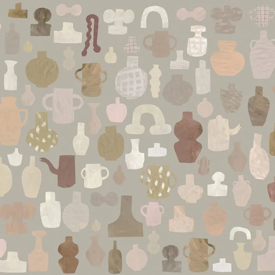 Sandberg Wallpaper Product 654-21 pattern name & color Emilia Ilke Clay from the collection Familj II.