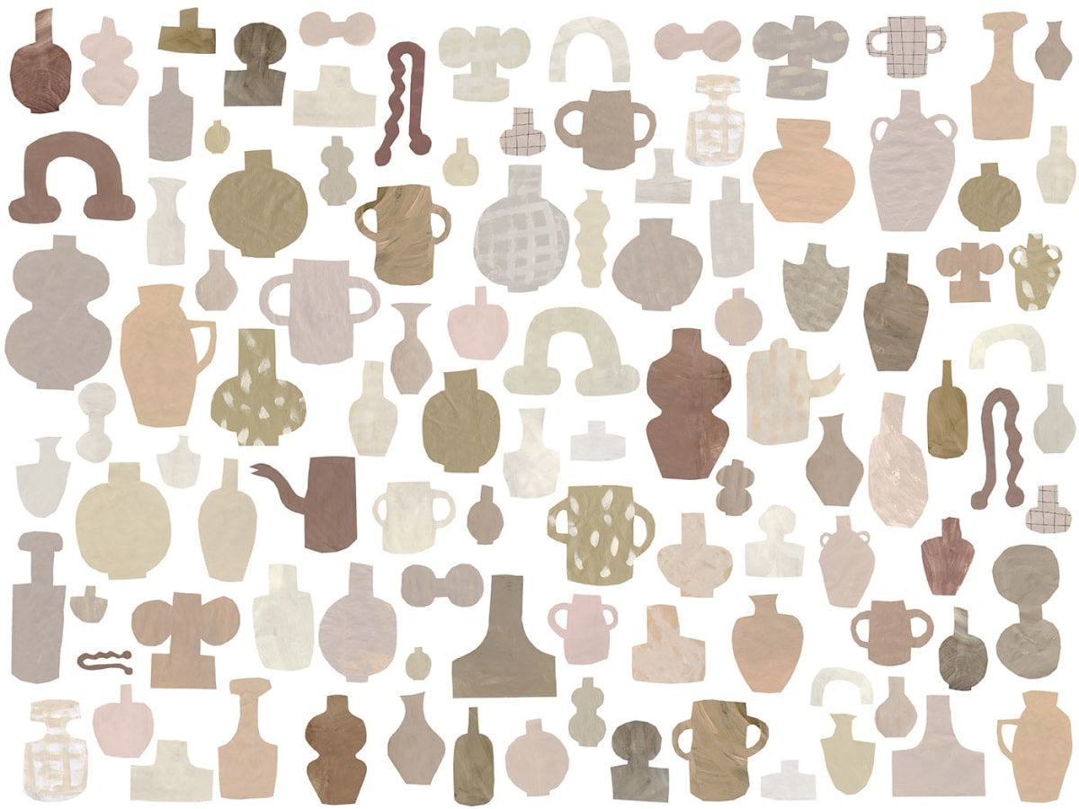 Sandberg Wallpaper pattern name & color Emilia Ilke Pastel from the collection Familj II.