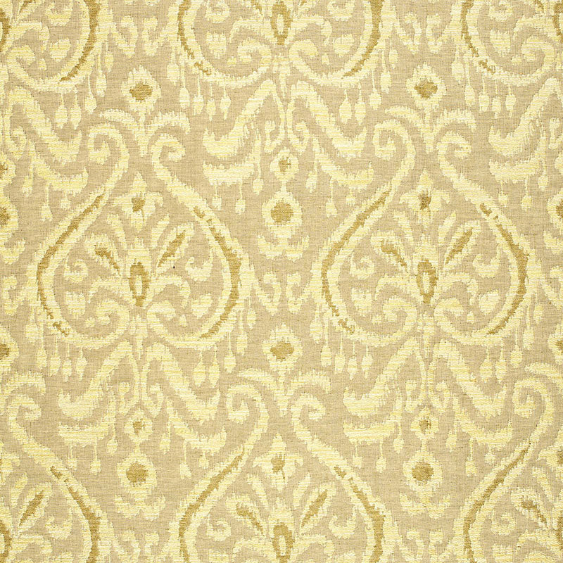 View 65633 Maroc Linen Damask Sauterne by Schumacher Fabric