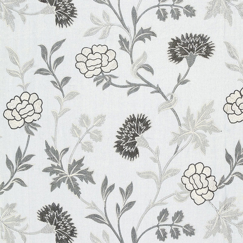 Acquire 65663 Sheridan Linen Embroidery Grisaille by Schumacher Fabric