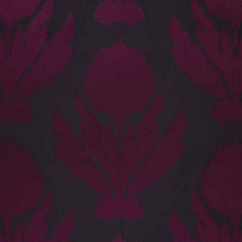 View 65851 Agra Silk Weave Black Plum by Schumacher Fabric