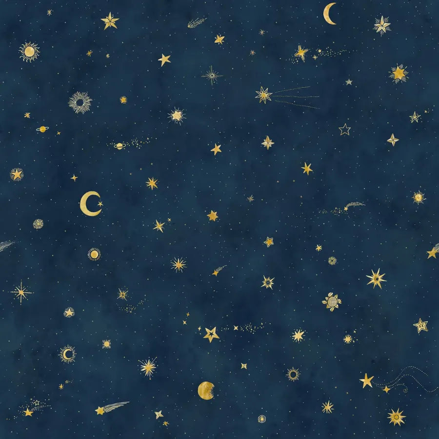 Sandberg Wallpaper Pattern 659-96 pattern name & color Starry Sky, Petrol from the collection Löfstad.