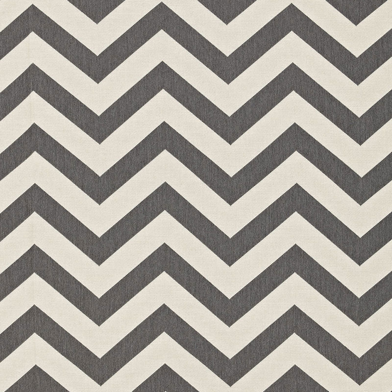 Order 65922 Antibes Chevron Oxford Grey by Schumacher Fabric