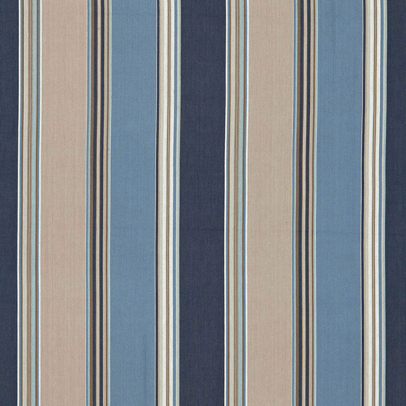 Search 66002 Addison Cotton Stripe Indigo by Schumacher Fabric