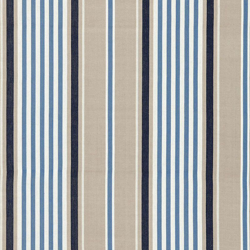 Purchase 66011 Minzer Cotton Stripe Indigo by Schumacher Fabric