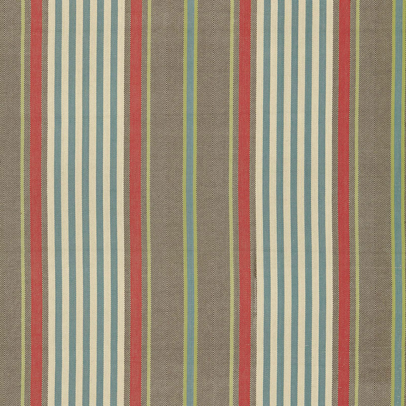 Looking 66013 Minzer Cotton Stripe Red Earth by Schumacher Fabric