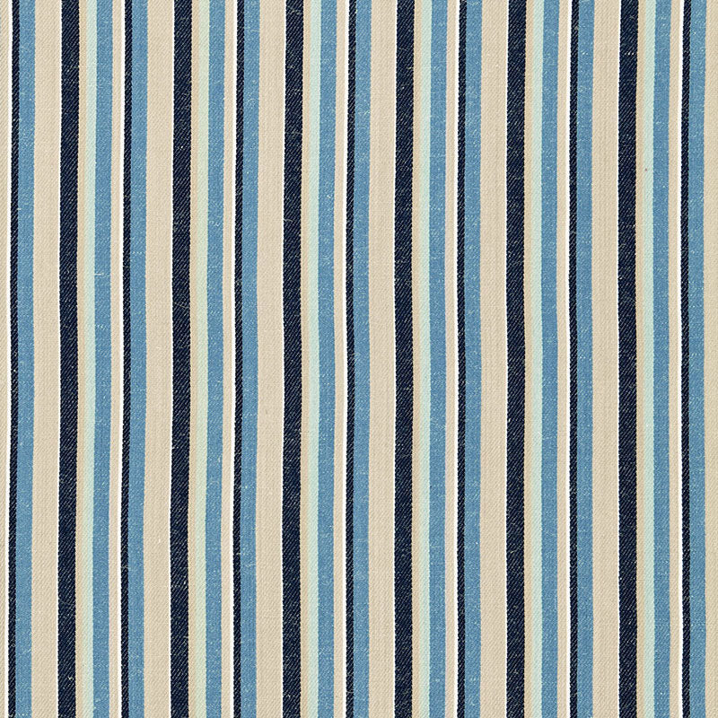 Save 66030 Kiawah Stripe Indigo by Schumacher Fabric