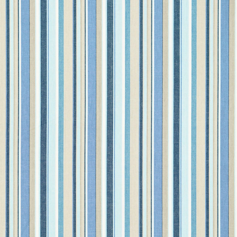 Looking 66051 Tybee Stripe Ocean by Schumacher Fabric