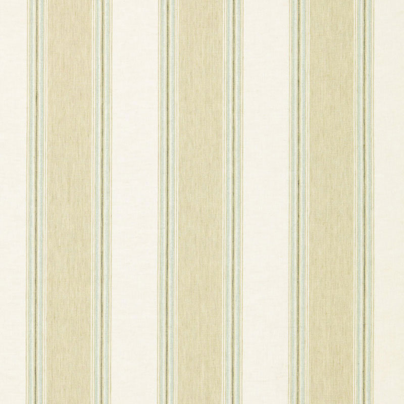 Looking 66080 Savannah Linen Stripe Sesame by Schumacher Fabric