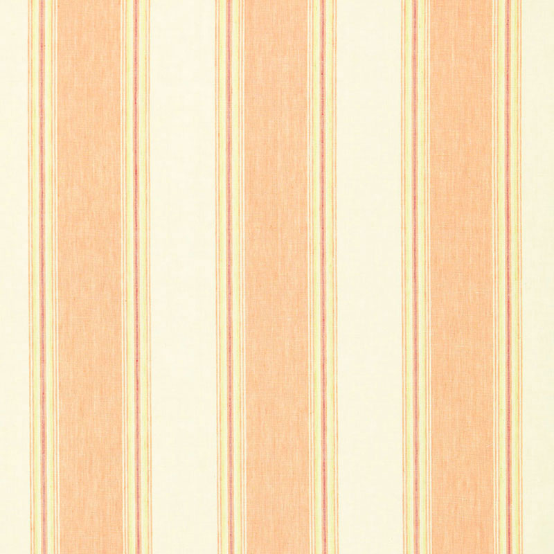 View 66081 Savannah Linen Stripe Blossom by Schumacher Fabric