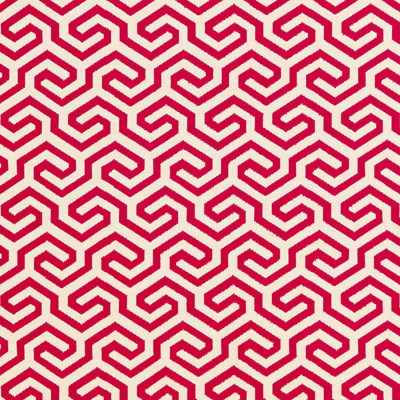 Looking 66880 Ming Fret Cerise by Schumacher Fabric
