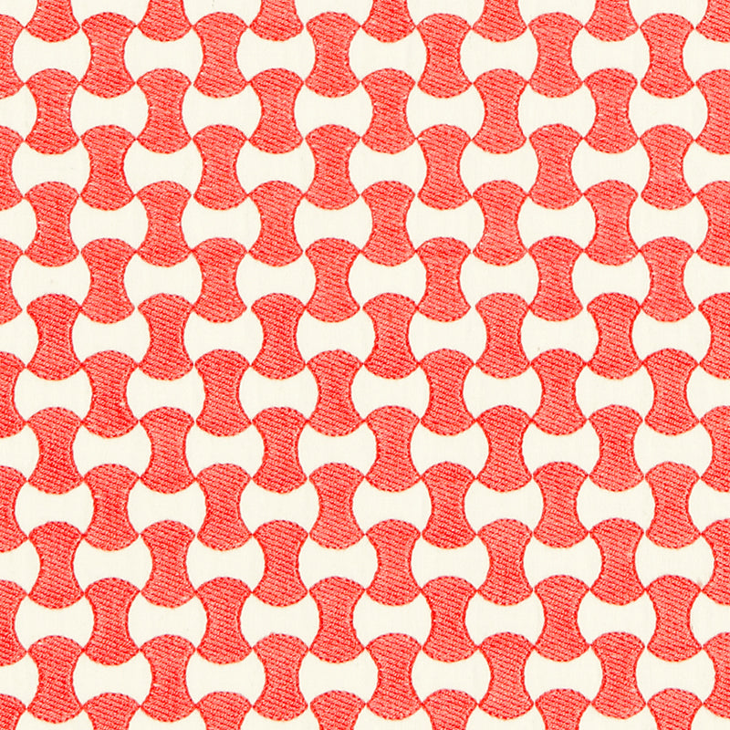 Save 67112 Nolita Embroidery Coral by Schumacher Fabric
