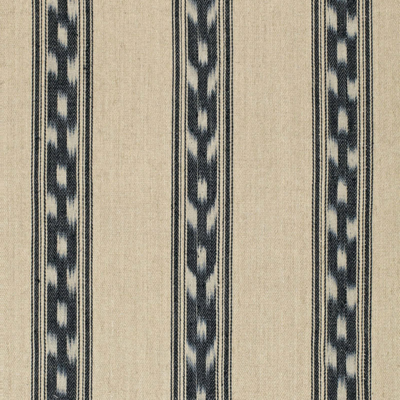 Order 67510 Mojave Ikat Stripe Ebony by Schumacher Fabric
