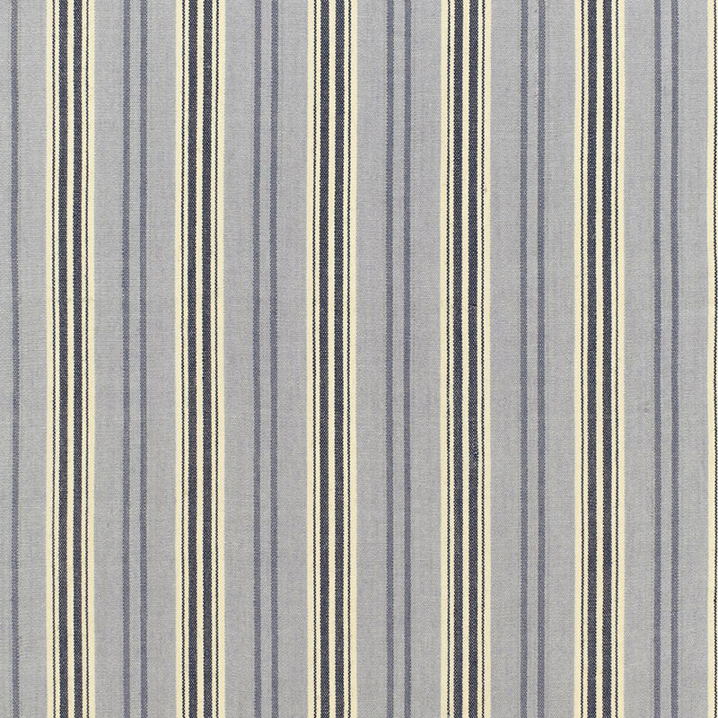 Looking 68690 Loire Jute Stripe Bleu by Schumacher Fabric