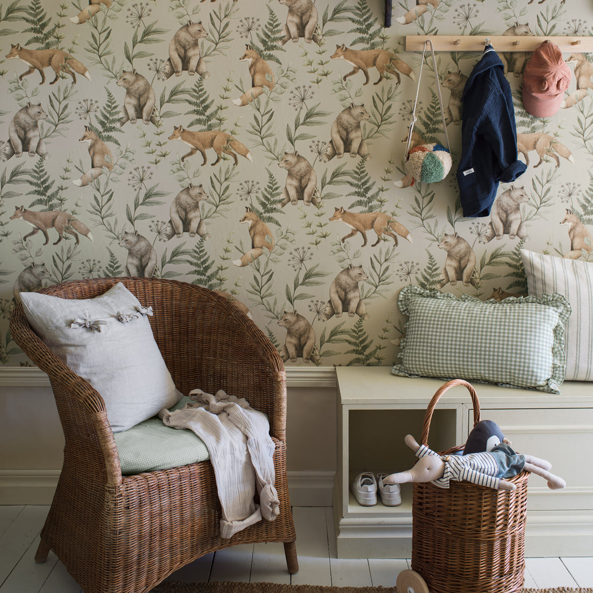 Purchase 6921 | Wild Forest, Sage - Borastapeter Wallpaper