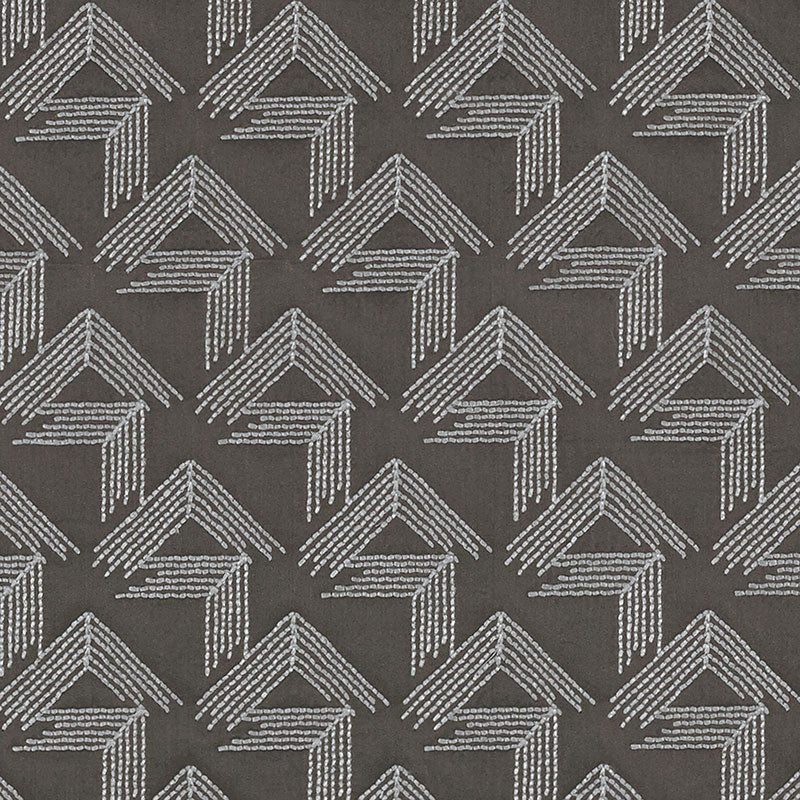 Select 69433 V Step Charcoal by Schumacher Fabric