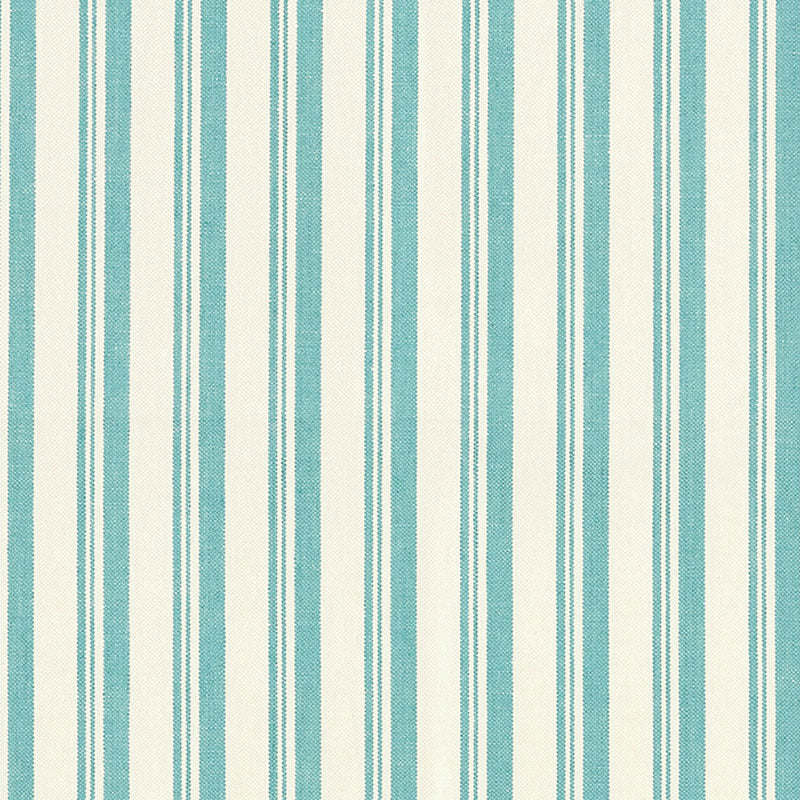 Order 69444 Capri Aqua/White by Schumacher Fabric
