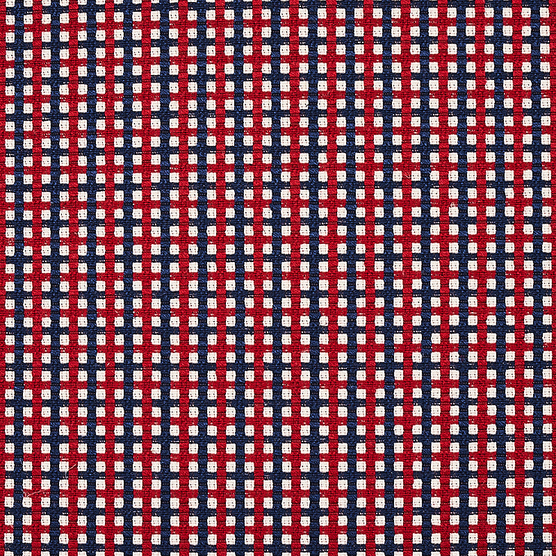 View 70395 Crosstown Red/Navy by Schumacher Fabric