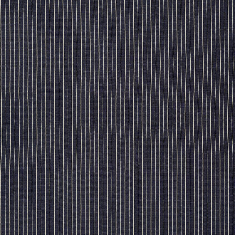 Looking 70890 Ostia Stripe Navy Ivory by Schumacher Fabric