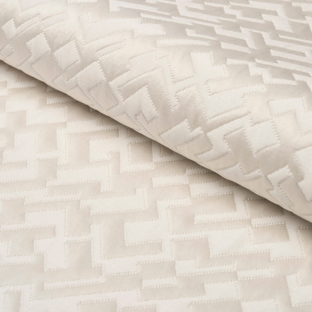 Select 71192 Salon Quilted Satin Pearl by Schumacher Fabric