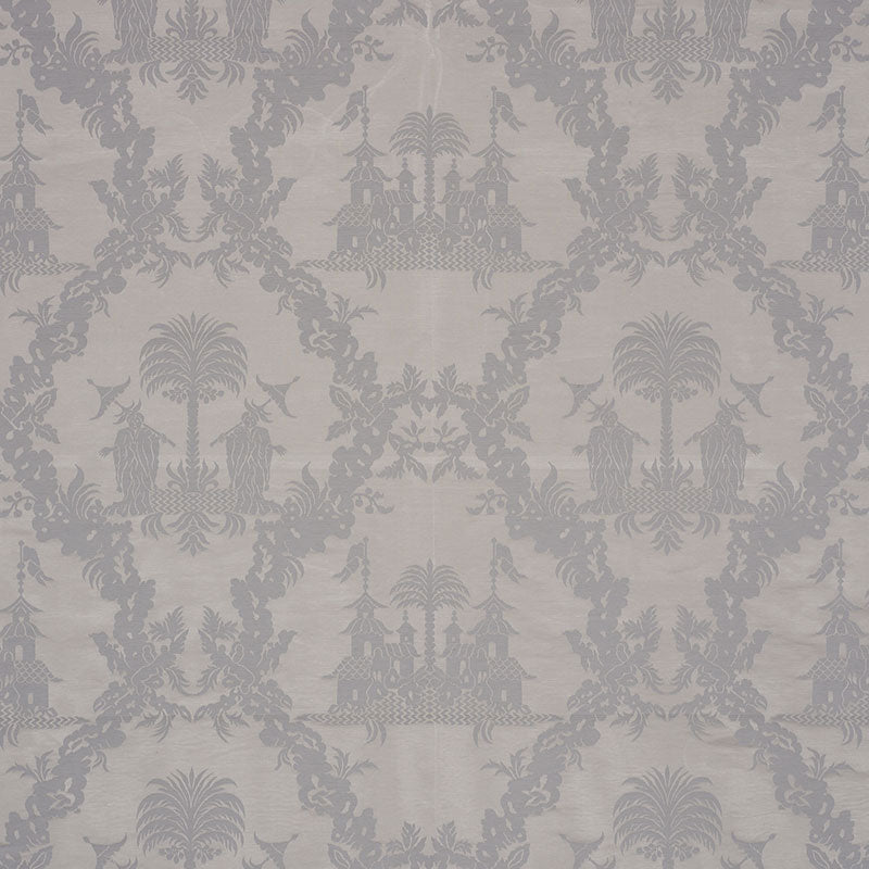 Select 71831 Chinoiserie Royale Platinum by Schumacher Fabric