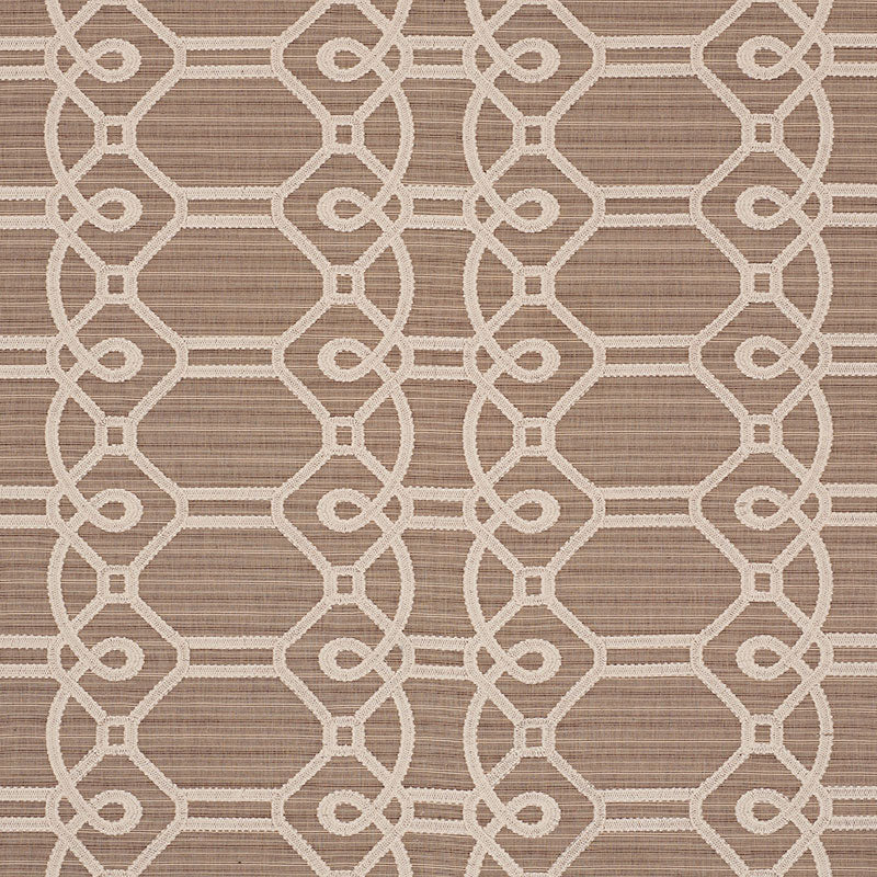 Order 71932 Ziz Embroidery Mocha by Schumacher Fabric