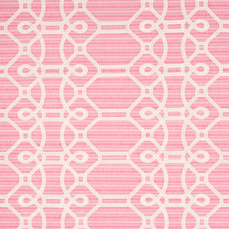 Save 71935 Ziz Embroidery Pink by Schumacher Fabric