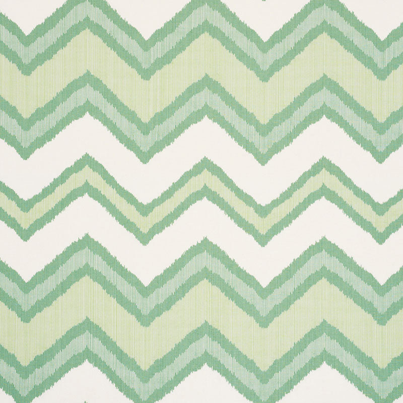 Purchase 72631 Chevron Ikat Green by Schumacher Fabric