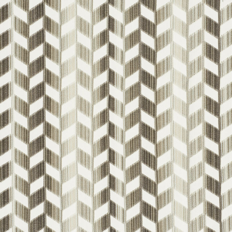 View 72810 Chevron Strie Velvet Stone by Schumacher Fabric