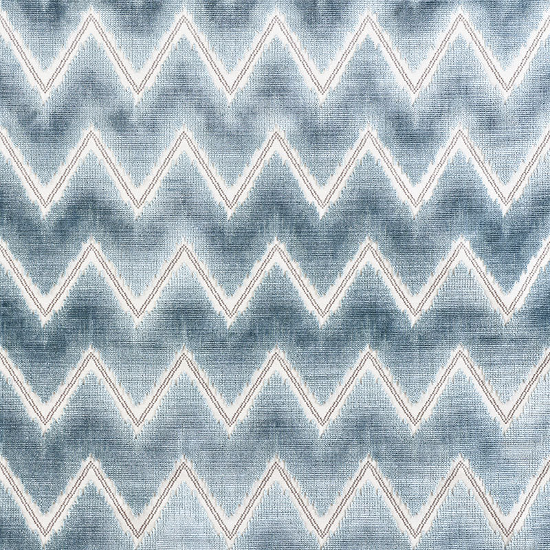 Buy 72842 Chevron Velvet Mineral by Schumacher Fabric