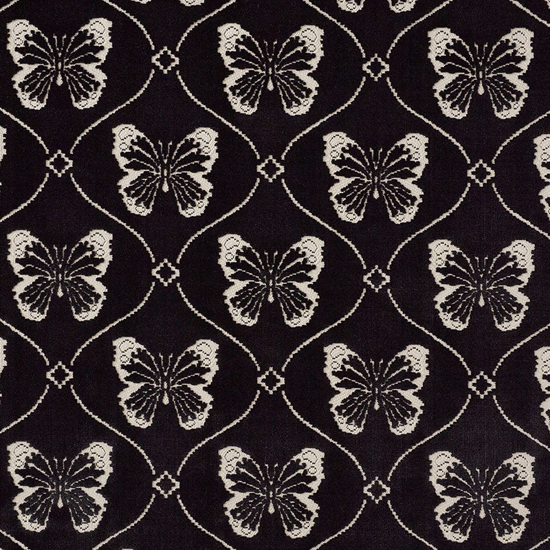 Search 72960 Papillon Velvet Onyx by Schumacher Fabric