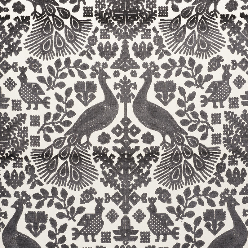 Purchase 72970 Pavone Velvet Carbon by Schumacher Fabric