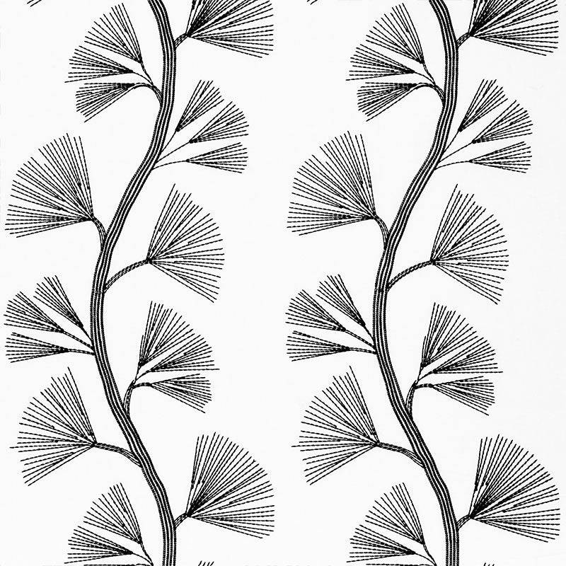 Find 73082 Ginkgo Embroidery Jet by Schumacher Fabric