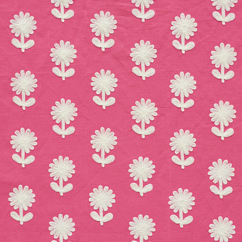 Looking 73481 Paley Embroidery Pink by Schumacher Fabric