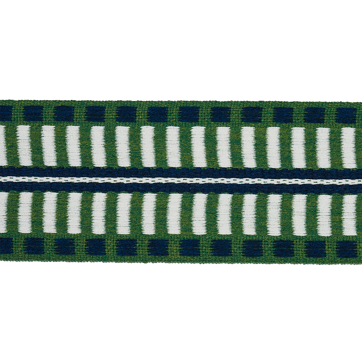 Sample - 73632 | Jacobsen Tape Indoor/Outdoor, Emerald - Schumacher Tr