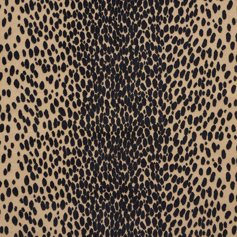 View 73913 Cheetah Velvet Ebony by Schumacher Fabric
