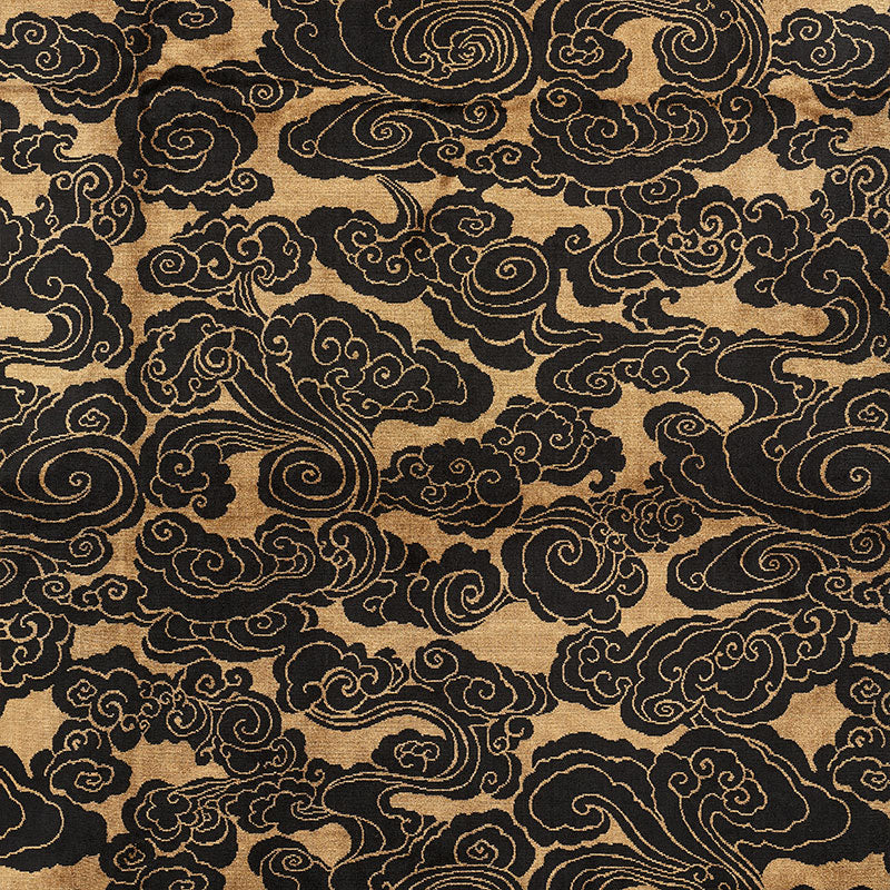 Select 74060 Sozan Velvet Gold & Onyx by Schumacher Fabric