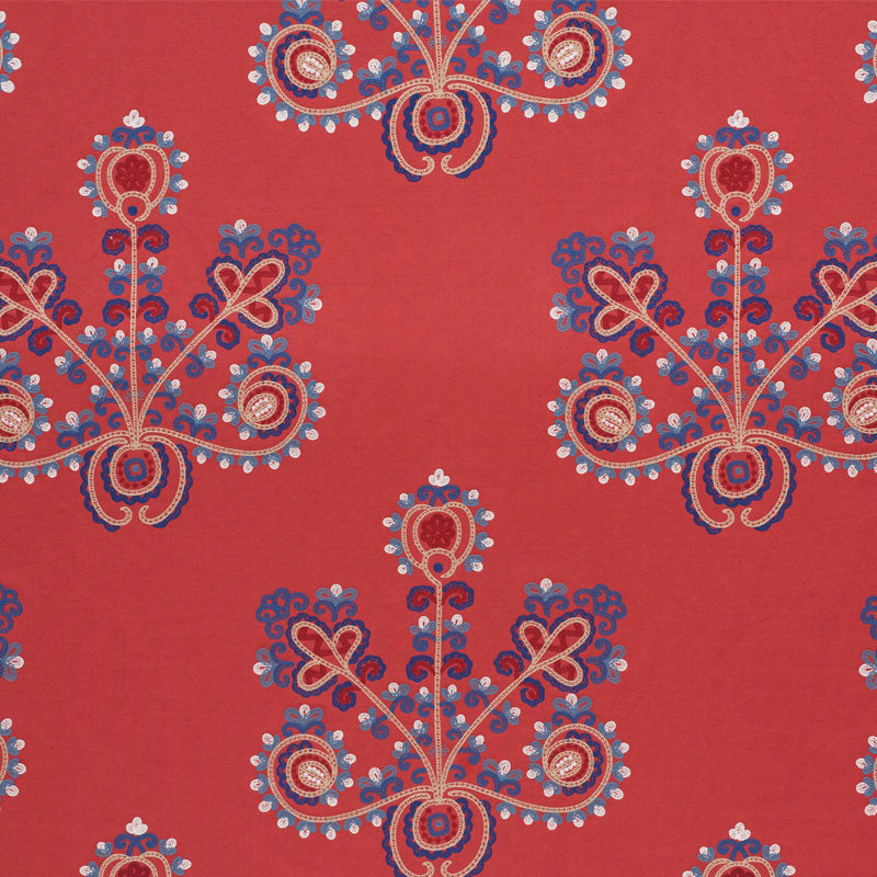 View 74451 Estrella Vermilion by Schumacher Fabric