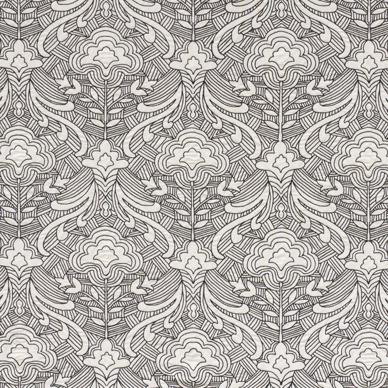 Acquire 76162 Hendrix Embroidery Black by Schumacher Fabric