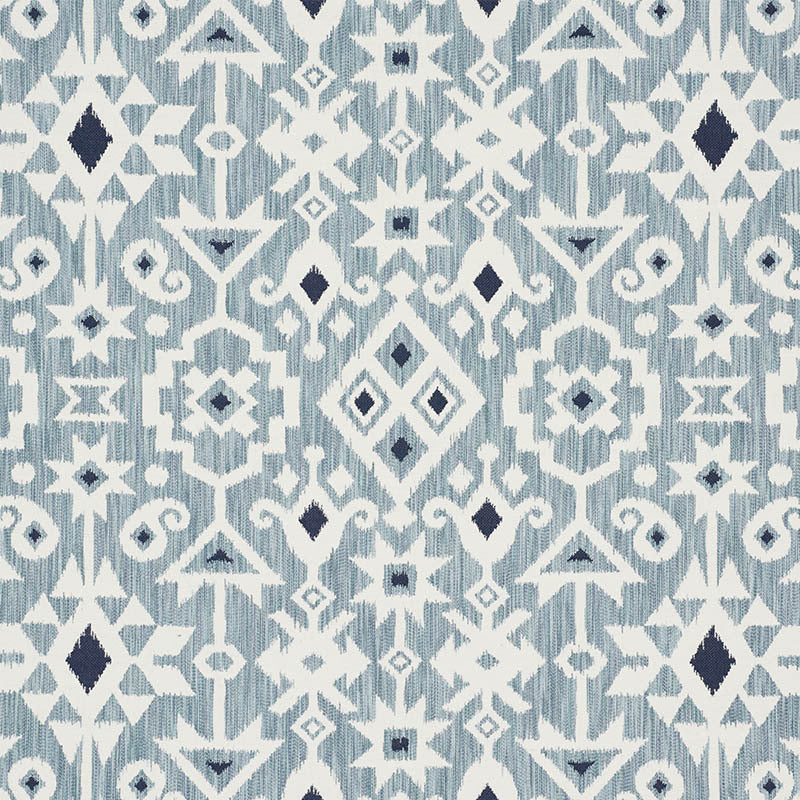 Looking 76521 Crusoe Ikat Sky by Schumacher Fabric