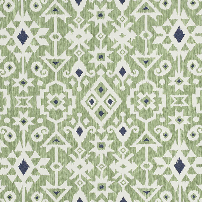 Order 76522 Crusoe Ikat Green by Schumacher Fabric