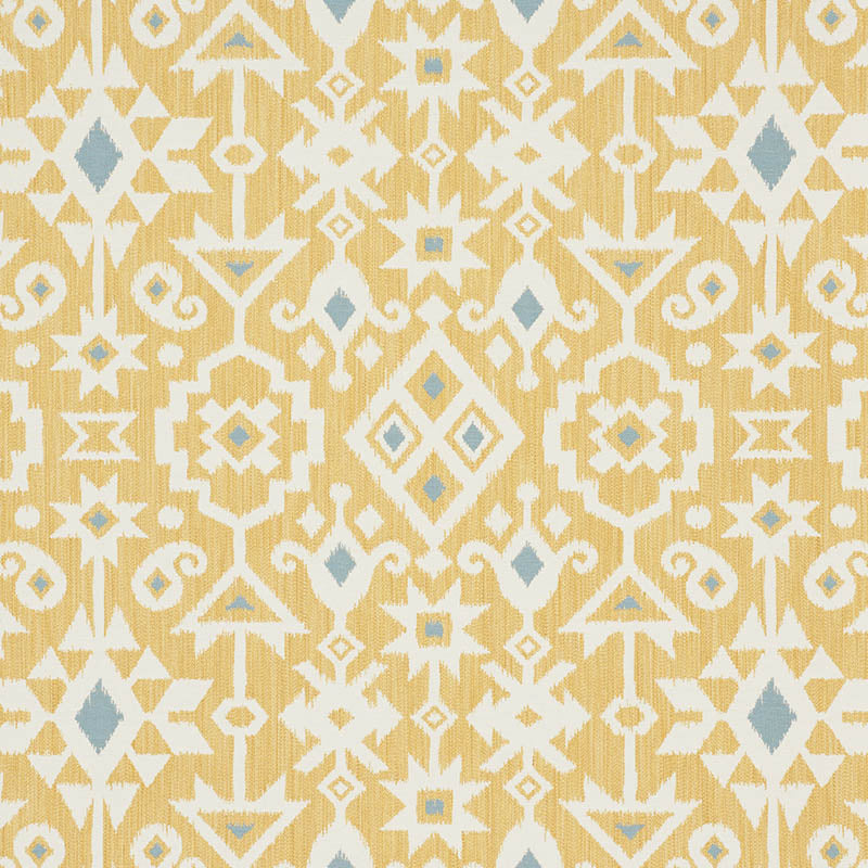 Search 76523 Crusoe Ikat Yellow by Schumacher Fabric