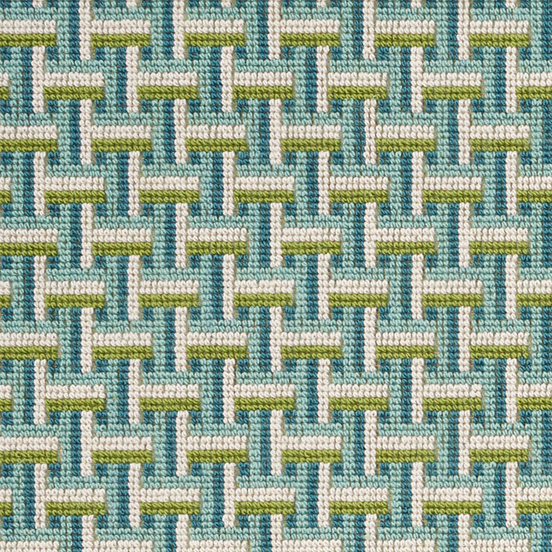 Purchase 76970 Saxon Epingle Peacock by Schumacher Fabric