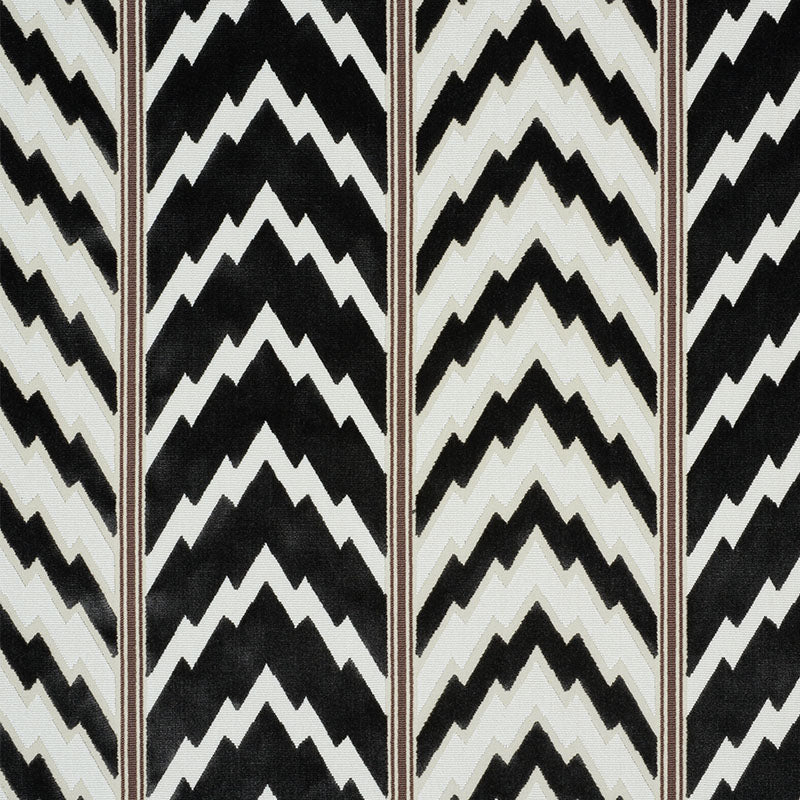 Select 77111 Florentine Velvet Black by Schumacher Fabric